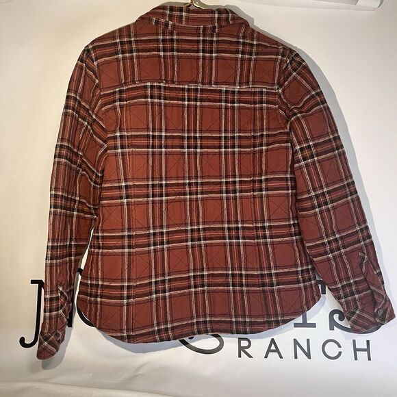 Dickies Rust Red Plaid Quilted Lined Shirt Jacket Womens XL - Picture 4 of 8
